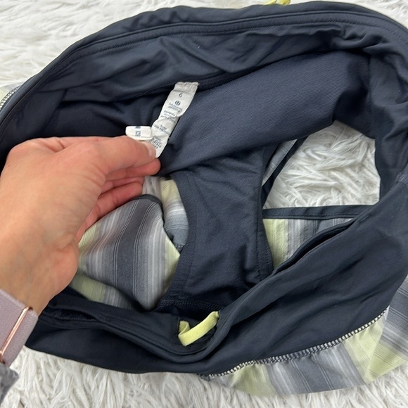 Lululemon Speed Short Coal Citron Ombre (vertical stripes) - Picture 2 of 5